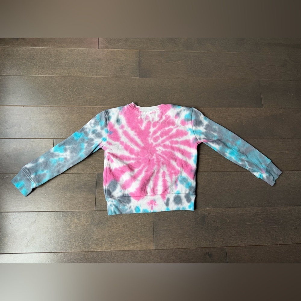 Spiritual Gangster Kids Tie-Dye "Grateful Vibes" Sweatshirt - Pink, Blue, Gray - Picture 8 of 9